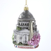 5WASHINGTON DC GLASS CITYSCAPE ORN.