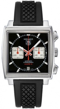 TAG Heuer Men's CAW2114FT6021 Monaco Black Dial Watch