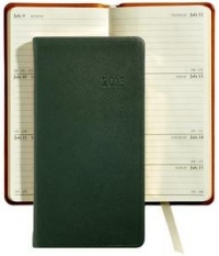 2013 Green 6'' Pocket Datebook Diary in Fine Traditional Calfskin Leather by Graphic Image - 3.120x6