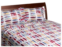 Tommy Hilfiger, Surfs up Collection, Print Sheet Set 200-Thread-Count Queen Sheet Set