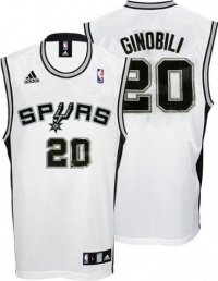 San Antonio Spurs Manu Ginobili #20 NBA Mens Replica Jersey, White