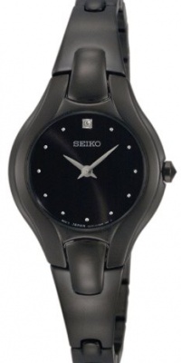 Seiko Women's SUJF89 Diamond Black Ion Finish Dress Watch