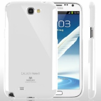 SQ1 [Mercury] Slim Fit Flexible TPU Case for Samsung Galaxy Note 2 (White)