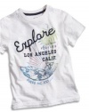 GUESS Kids Boys Big Boy Explore Slub Tee, WHITE (12/14)