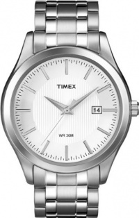 Timex Men's T2N800 Elevated Classics Dress White Dial Two-Tone Bracelet Watch