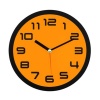 DecoMates Non-Ticking Silent Wall Clock - Color Block (Orange Pumpkin)