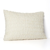 Ruched silk adds textural luxury to this Donna Karan decorative pillow - a simple way to infuse your boudoir with elegance.