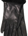 UGG Australia Women's Classic Leather Smart Glove, Black, Medium