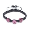 Bling Jewelry Childrens Bracelet Shamballa Inspired Pave Fuchsia Crystal Beads 10mm