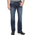 Raise your denim game with these washed and boot-cut styled jeans from Kenneth Cole Reaction.