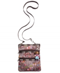 Play up the fun factor with this whimsical crossbody design from LeSportsac that features an adorable print pattern. Outfitted with exterior pockets for easy access to essentials, it's perfect for running errands or anytime when you're on-the-go.