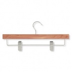 Honey-Can-Do HNG-01535 Skirt/Pant Hanger with Clips, Cedar, 4-Pack