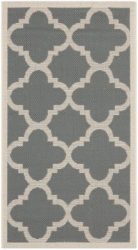 Safavieh CY6243-246 Courtyard Collection Indoor/Outdoor Area Rug, 2-Feet 7-Inch by 5-Feet, Grey and Beige