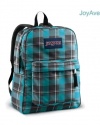 JANSPORT SUPERBREAK BACKPACK SCHOOL BAG - Blinded Blue/ Grey Duke Plaid- 9BX