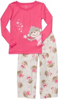 Carter's Toddler 2 Piece Fleece PJ Set - Fairy Monkey-2T