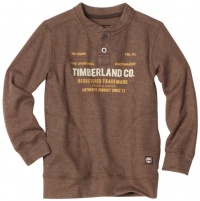 Timberland Boys 8-20 Original Bootmaker Henley Sweatshirt, Brown, Large