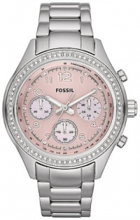 Fossil Flight Pink Dial Crystal Bezel Ladies Watch CH2798