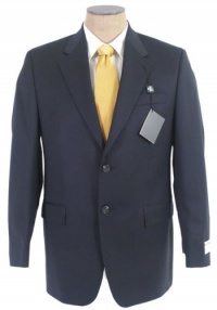 Ralph Lauren Mens 2B Solid Navy Blue Wool Sport Coat Jacket