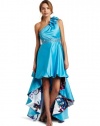 Jump Juniors Trina Gown With Peek-A-Boo Print, Turquoise, 3/4