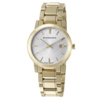 Burberry Men's BU9003 Large Check Goldtone Stainless Steel Bracelet Watch