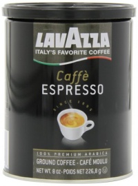 Lavazza Caffe Espresso Ground Coffee, 8-Ounce Cans (Pack of 4)