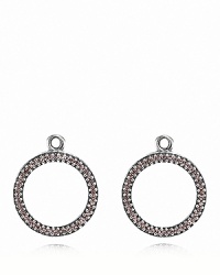 Sterling silver hoop charms studded with tourmaline cubic zirconia make for a sparkling addition to your PANDORA earring collection. Compatible with both french wire and hoop styles.