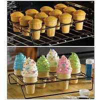 Cupcake Cone Baking Rack: Dishwasher Safe Non-Stick Cooking Unit (Set of 2)