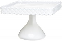 Rosanna Decor Bon Bon Footed Square Cake Stand White