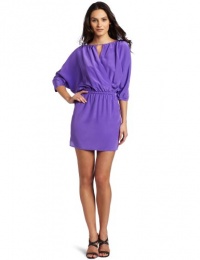 Twelfth St. by Cynthia Vincent Women's Cross Front Mini Dress, Ultra Violet, Medium