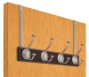 Lynk 500101 Meridian Series Over-the-Door Hanging Rack with 4 Double Stacked Hooks, Espresso