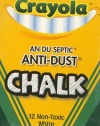 Crayola(R) Anti-Dust Chalk, (White) Box Of 12 Sticks