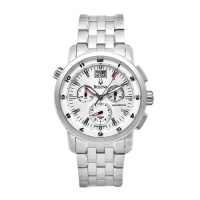 Bulova Men's 63B007 Accutron Stainless Steel White Chronograph Dial Watch