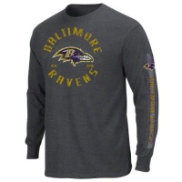 NFL Men's Baltimore Ravens Gridiron Tough III Adult Long Sleeve Basic Tee