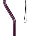 NOVA Cane with Offset Handle and Strap, Purple Checkers