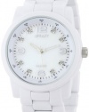 Sprout Women's ST5008MPWT Eco-Friendly Diamond Dial White Corn Resin Bracelet Watch