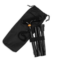 Ez2care Adjustable Folding Cane with Carrying Case, Black