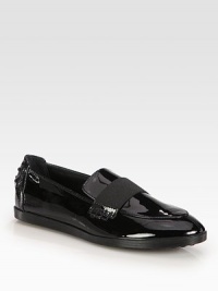 Shiny patent leather forms this go-to staple, topped off with a wide elastic band. Patent leather and elastic upperLeather liningRubber solePadded insoleMade in Italy