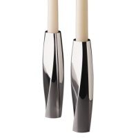 Nambe Twist 7-inch Candlestick, Set of 2