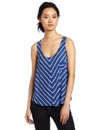 Alternative Women's Zion Pocket Tank Top, Klein Pacha Stripe, Large