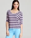 Bold stripes lend nautical charm to this Splendid pocket tee.