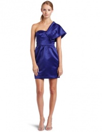 ABS by Allen Schwartz Womens One Shoulder Bow Detail Dress