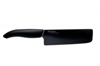 Kyocera Revolution Series 6-Inch Nakiri Vegetable Cleaver, Black Blade