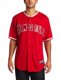 MLB Los Angeles Angels Scarlet Alternate Short Sleeve 6 Button Synthetic Replica Baseball Jersey Spring 2012 Men's