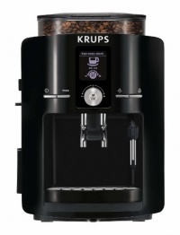 KRUPS EA8250001 Espresseria Full Automatic Espresso Machine with Built-in Conical Burr Grinder, Black