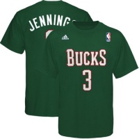 NBA Milwaukee Bucks Brandon Jennings Men's Name & Number Tee