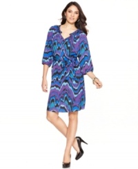 An elegantly marbelized print updates a classic silhouette from Cha Cha Vente. Perfect for day-to-night dressing!