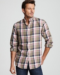 With its rich colors and heritage feel, the classic check shirt brings earthy good looks to your casual ensemble.