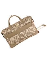 Go with your animal instincts! Sophistication is a given with an exotically chic carryall over your arm. Fitting in all of the day's particulars so you can brave any wilderness with the prowess of a world traveler. 10-year warranty. (Clearance)