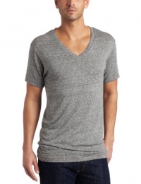 AG Adriano Goldschmied V-Neck Short Sleeve Shirt, Heather Grey, X-Large