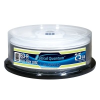 Optical Quantum OQBDR04LT 4X 25 GB BD-R Single Layer Blu-Ray Recordable Blank Media Logo Top